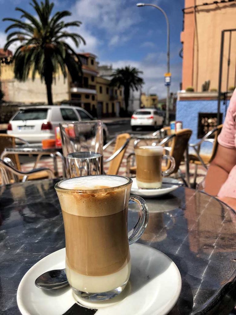 Cortado leche y leche Teneriffa