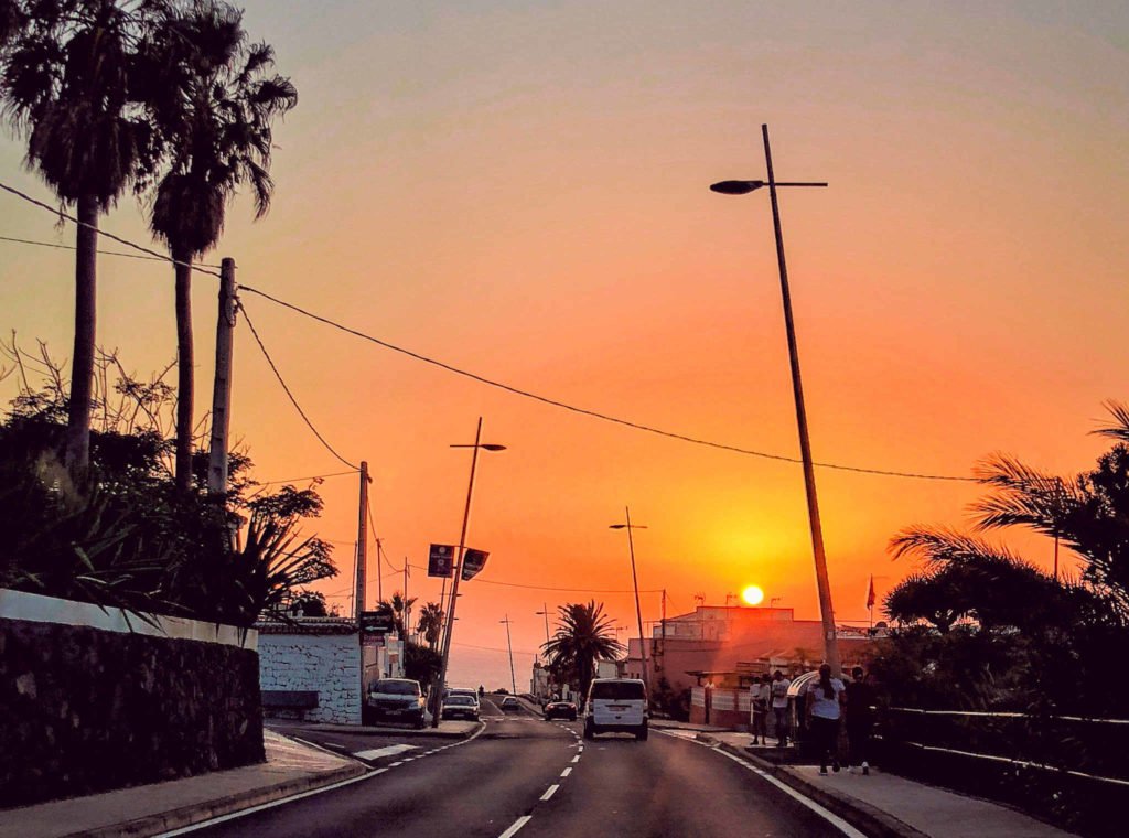 Bajamar Teneriffa Kanaren Sonnenuntergang