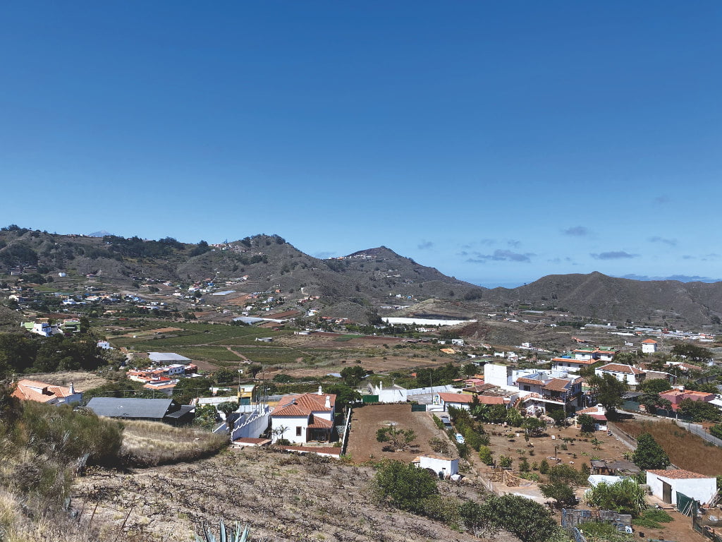Aussicht Felder von Tegueste auf Teneriffa