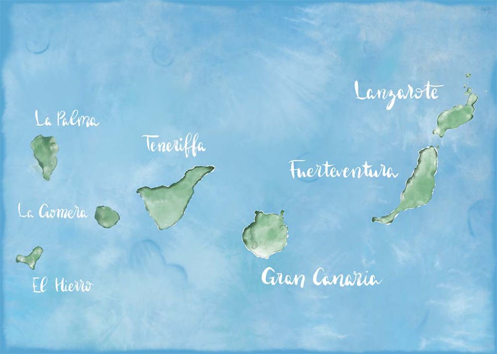 Karte Kanaren