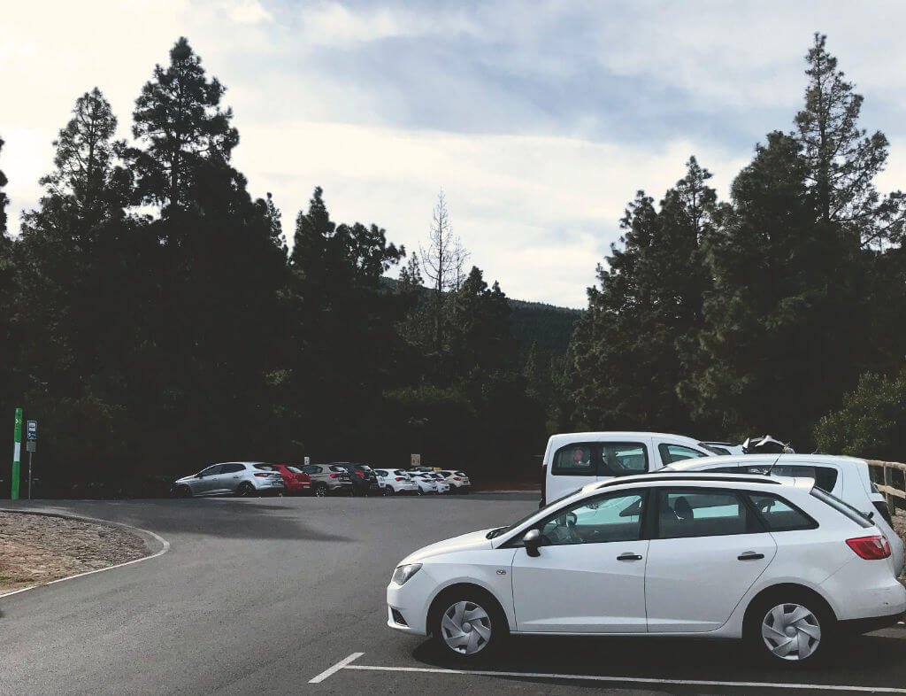 Wanderparkplatz auf Teneriffa