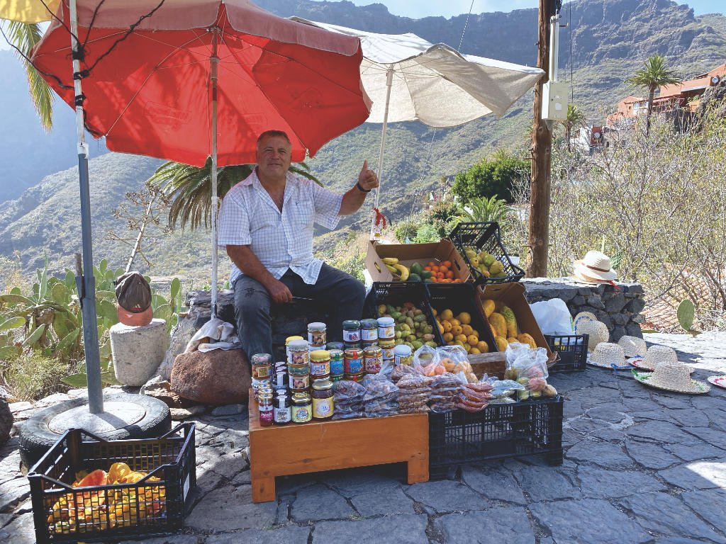 Verkäufer in Masca Teneriffa
